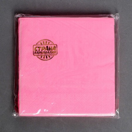 Paper napkins, plain, 25x25 cm, set 20 pcs., Pink color-2