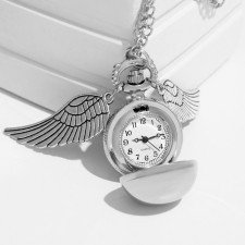 Pocket clutch watches, quartz, d dial-2.7 cm, silver