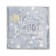 Paper napkins "Happy birthday", set, 20 pcs., 33 × 33 cm., Gray color
