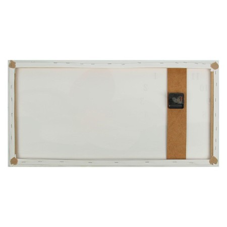 Carty watch is wall-mounted, on canvas, interior, silent "white flower on stones", 40 x 76 cm 20451-1