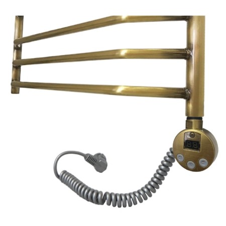 Domoterm electric heated towel rail "Laura", 500 x 800 mm, 10 crossbars, rights, bronze-2