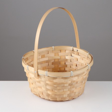 Wicker basket, 26 x 12/30 cm, bamboo, natural