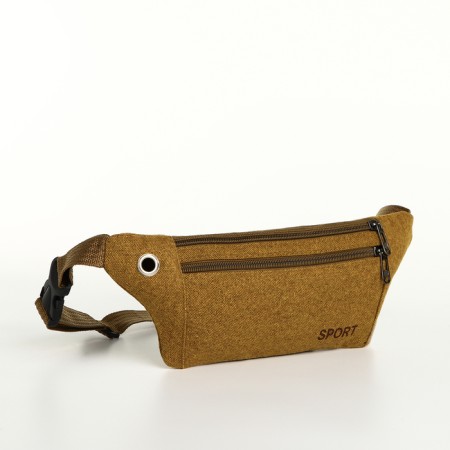 Lightning waist bag, outer pocket, brown color