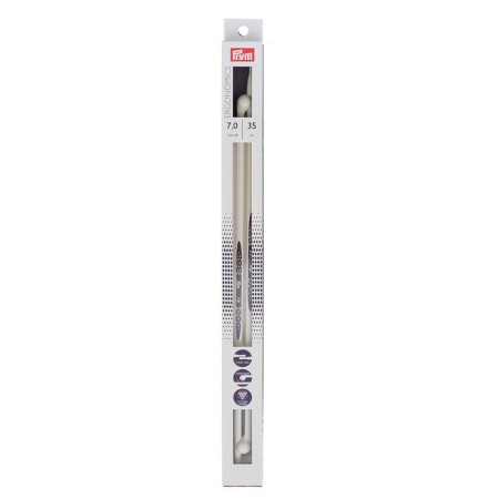 Straight knitting needles Ergonomics, 7 mm/35 cm, 2 pcs