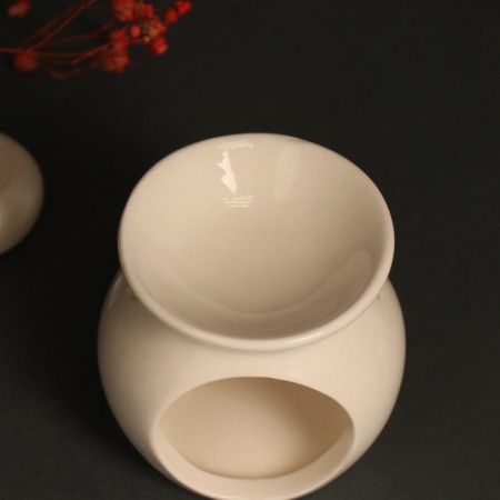 Aroma lamp ceramics "anti -stress" white 7.2x7.2x7.8 cm-6