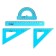 Drawing Istanm Small (ruler 16 cm, 2 triangles, transporter), transparent, neon colors, euro suspension, mix