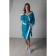 Women's bathrobe, size 44, white/turquoise, mahra