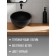 Haller shell Uperwood Belfast is round, concrete, black color