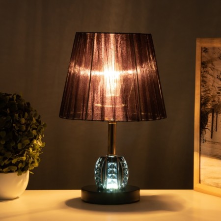 Table lamp "Claudia" 1x40W E27 1x5W LED Black/Transparent 21x21x34cm-1