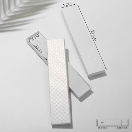 Gift box for a bracelet/chain/clock, “Styganaya”, 21 × 4, white color-2