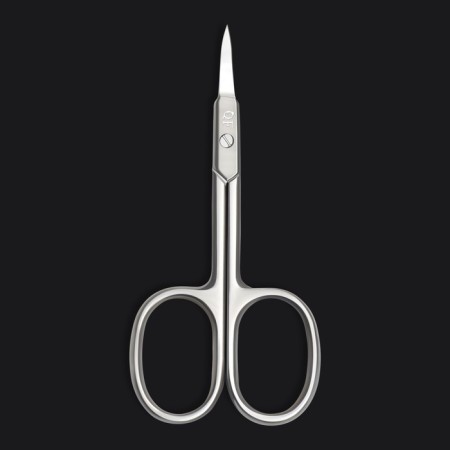Manicure scissors "Premium", bent, narrow, 9.5 cm, on the blist, silver color-4