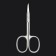 Manicure scissors "Premium", bent, narrow, 9.5 cm, on the blist, silver color