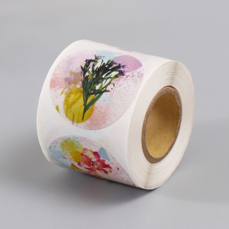 Stick paper "Flower watercolor" d = 3.8 cm 252 pcs in the roll-6
