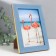 Photo frame plastic 10x15 cm "Lenon bright blue" Golden stroke 17.5x12.5 cm