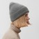 Women's hat minku, dark gray color, rr 56-58
