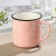 Ceramic mug "Politics", 300 ml, pink color