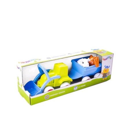 Safari Fun set. Tractor with animals in the trailer ", in the box-1