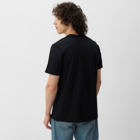New Year. Men's T -shirt KAFTAN SANTA, black, size L-3