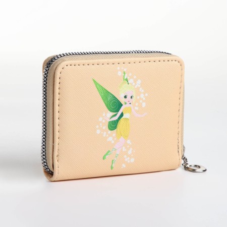 Lightning wallet, card for cards, for coins, beige color-2