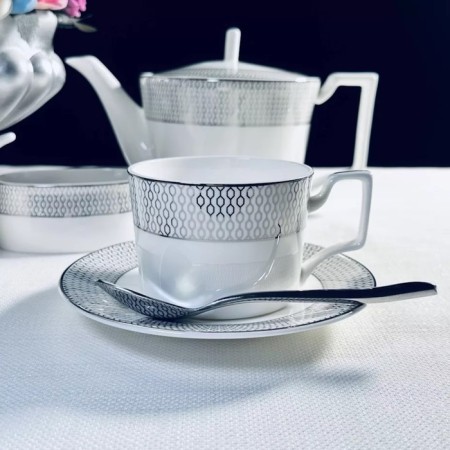 Tea set of Lenardi "Seville Silver", 12 items