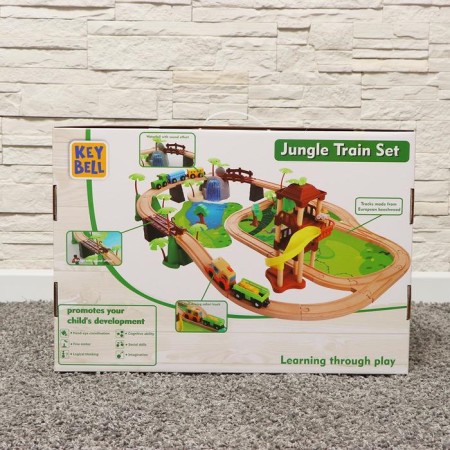 Children's set "Railway: Jungle", 107 parts, 50.5 × 11.5 × 35 cm-8