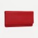 Women's wallet on the button, red color