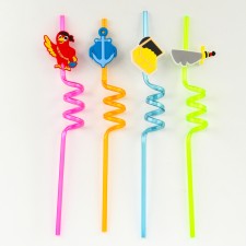 Pirate Party cocktail tubes, set 4 pcs.