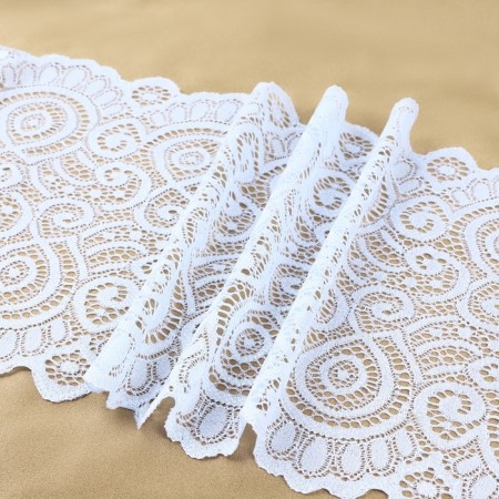 Lace elastic fabric, 180 mm × 2.7 ± 0.5 m, the color of the sky blue-1