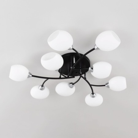 Ceiling chandelier Citilux "Florida" CL148195, 92x92x14.5 cm, 9x60W, E14, Black Color Black-6