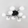 Ceiling chandelier Citilux "Florida" CL148195, 92x92x14.5 cm, 9x60W, E14, Black Color Black