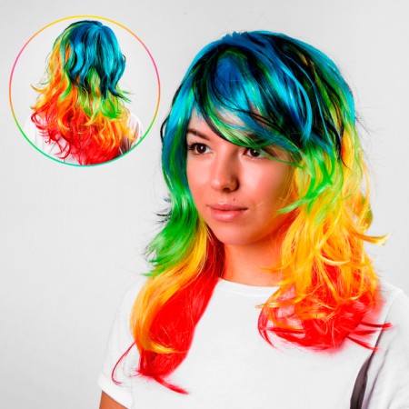 Carnival wig "Rainbow"