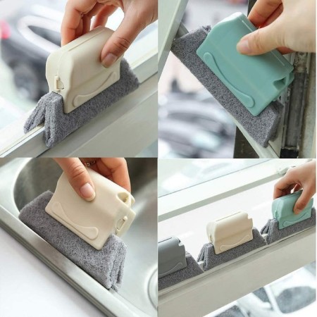 Brush for window frames and inaccessible places, 2 nozzles in the kit