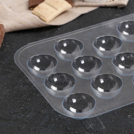 Form for chocolate and sweets Plastic “Sphere sweets”, 30 mm, color transparent color-4