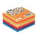 Block with a sticky edge of 76 mm x 76 mm, 400 sheets, fluorescent, 8 colors