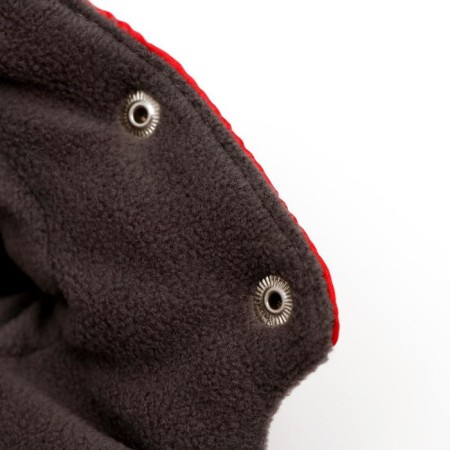 Zimovye jumpsuit for animals "duet", XS (DS 18-20, Osh 24, OG 27-30 cm), red-gray-8