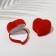 The case is velvet under the ring "Heart, Rose", 6 × 6, the color is red, the insert is white