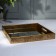 Plastic rectangular tray with the mirror "Patterns", 37 x 37 x 4.5 cm Soldier