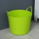 The underwear basket is soft, 27 l, 37.5 × 37.5 × 30 cm, the color is bright green