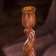 Spiral's candlestick wood 8x8x24 cm