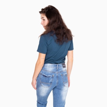 Women's jeans, blue color, size 46 (30)-3