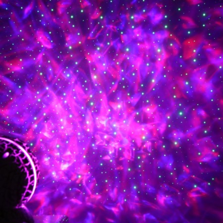 Light device "Dinosaurian egg" 10 cm, speaker, removable hemisphere, glow of RGB, remote control, USB, blue-8