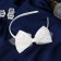 Hair cap "Baby" double bow, 1 cm, white