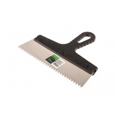 Spatula SIBRTTS 85457, 4x4 mm tooth, stainless steel, plastic handle, 250 mm
