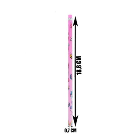Black pencil with the eraser "Unicorn", firmness of NV-2