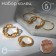 Ring set 5 pieces "perfect fingers" shine, white color in gold