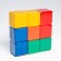 Set of colored cubes, 9 pieces 6 x 6 cm