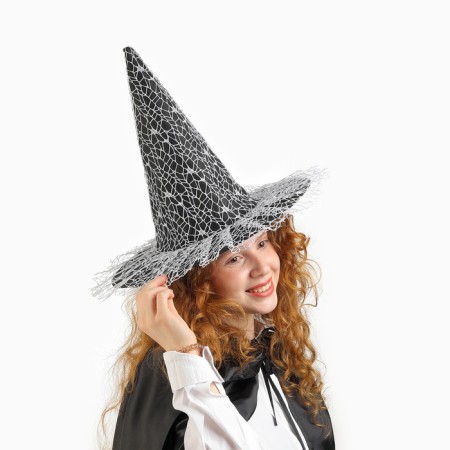 Carnival hat "Web", district. 56-58 cm, white color-2