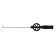 Winter fishing rod, neoprene handle, directing fishing lines, red, HFB-16F