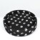 Lowcost Lyncost Round, Poplin, 40 x 40 x 12 cm, black with paws