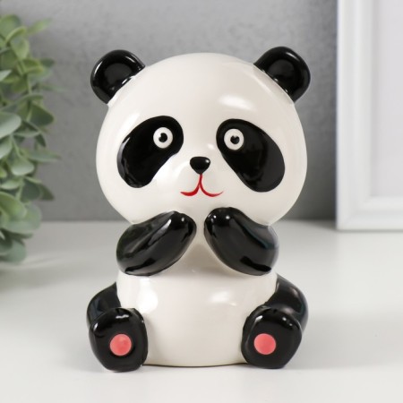 Piggy bank Ceramics "Surprised Panda" 11.4x10.5x13.8 cm